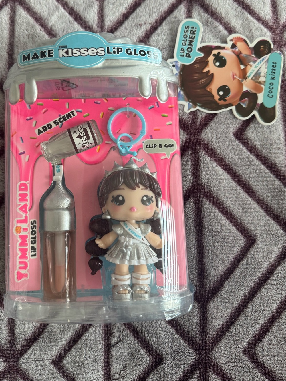 Yummyland Lip Gloss Doll Coco Kisses Make Hersheys Kisses Lip Gloss Bag Charm